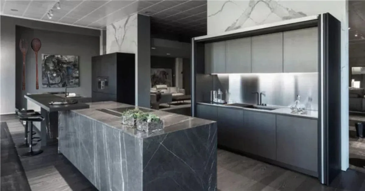 aqua fusion quartzite brazil kitchen